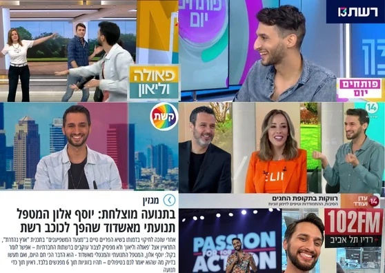 יוסף אלון בערוץ 13, קשת, ערוץ 14 ו-102FM